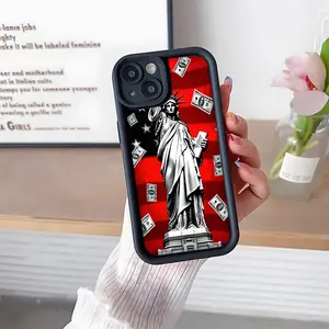 Liberty & Dollars, Silicone Phone Case for iPhone 11/12/13/14/15/16/X/XR/XS/XSMAX, Protective Cover Case Protection Keyboard