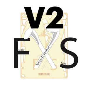 V2 Bunny Girl Paradise - FXS Custom Gold-Color Metal Collectible Trading Card