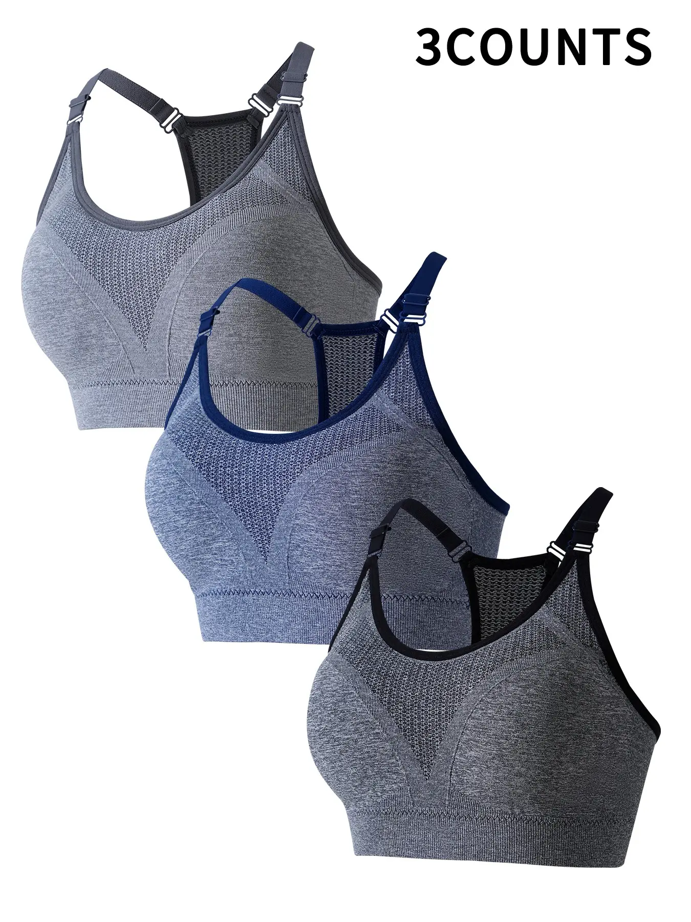 3-Piece Maternity Underwear, Maternity Undies , Seamless Breathable Comfort Design, Adjustable Straps & Removable Sponge Padding, Ideal for Pregnancy Postpartum Yoga, Maternity Bras, Maternity Bra Set