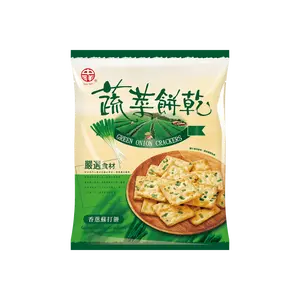 ZHONGXIANG Taiwanese Vegetable Crackers Green Onion Soda Crackers Bulk Pack 300g