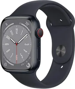 REFURBISHED Apple Watch Series 8 (GPS+Cellular) 45MM Midnight Aluminum Case with Midnight Sport Band - LTE - Excellent