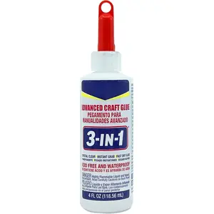 3-in-1 Advanced Craft Glue - Fast-Drying,  Clear Adhesive for , Ceramics, Fabrics, and More, 4-Ounce