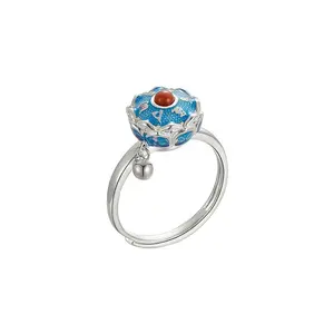 Anxiety Relief Carnelian Adjustable Fidget Ring
