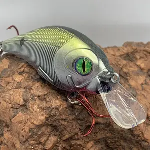 Custom Painted Shallow Diving Crankbait with 3"body w/rattle - Spring Shad