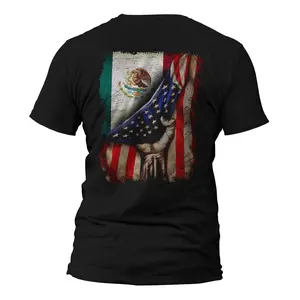 American Mexican Roots Flag Mexican Latino Chicano Pride T-Shirt