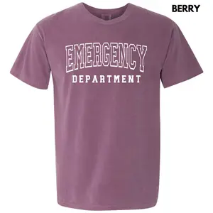 White Emergency Dept Comfort Colors T-Shirt 'NLB'