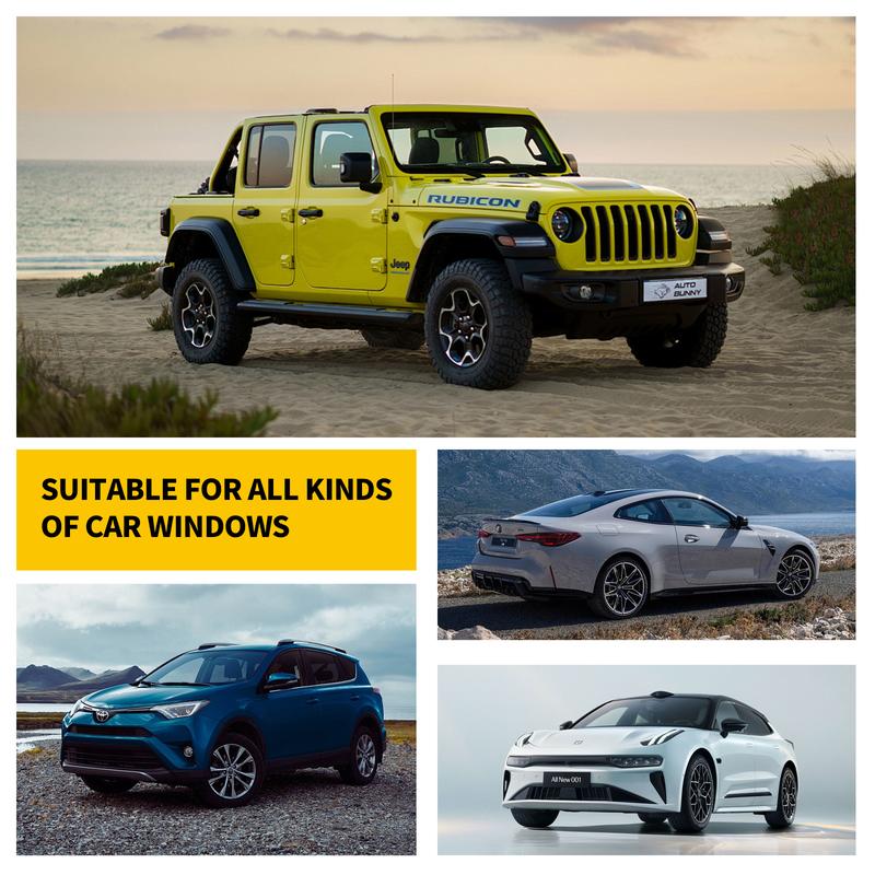 1 Roll 19.69 in × 118.11 in Uncut Black Car Window Tint Film, 35% VLT, Adhesive-Free UV & Heat Insulation Film, Suitable for Front & Rear Windshield, Windows, and Sunroofs – Perfect for SUVs, Sedans, and Glass Doors, Easy to Install & Reusable