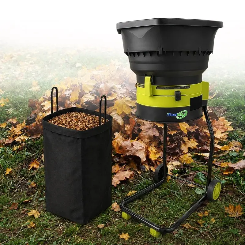 800ORPM BladelessElectric Leaf Mulcher &Shredder with 50LCollection Bag
