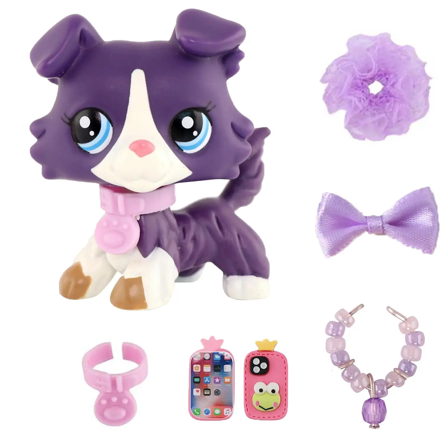 Mini Pet Shop Collie Multi Item Party Gift Pack, Cute Accessories, Collectible Imagination for Lps Collie, Birthday Christmas Halloween Gift, Cute Collectible Figurines, Pvc Figure, Cute Figures