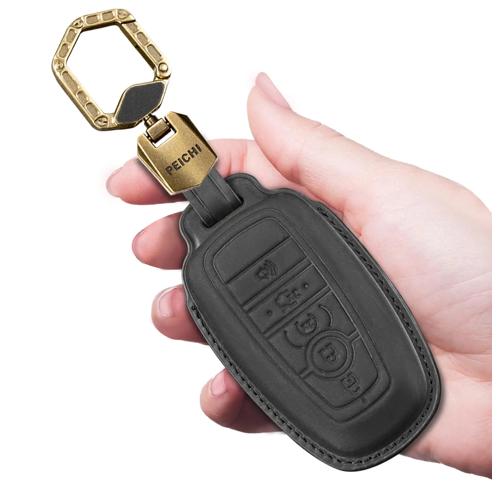 Key Fob Cover Compatible with Bronco Escape Mustang Explorer Edge Expedition F150 F250 F350 Smart Key summervibes Car Key Accessory Car Key Protector
