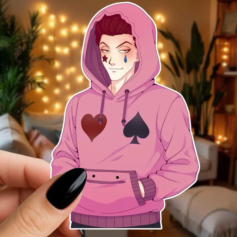 Hisoka x Ditto - Hunter x Hunter - Sticker or Magnet - Waterproof - UV Protection - Vinyl - Glossy - Laminated