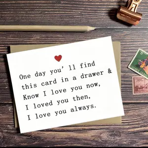 Love Greeting Card with Envelope, 1 Count Creative Express Love Greeting Card, Birthday Holiday Greeting Card for Couples, Parents, Family Members, Custom Message Card