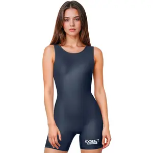 Exxact Sports Women’s Navy Wrestling Singlet - High-Cut, Full-Coverage Powerlifting Singlet Women for Competition & Training