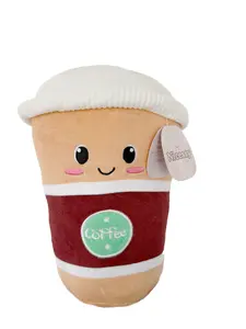 Christmas gift idea 12'' Coffee Cup Plush Toy – Soft 4-Way Stretch Stuffed Latte Pillow, Cute Kawaii Brew Buddy for Kids & Adults | Machine-Washable, CPSIA Safe Gift & Room Décor Accent