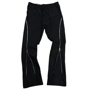 Rebel -  Stacked Nylon Zip pants - Black 401
