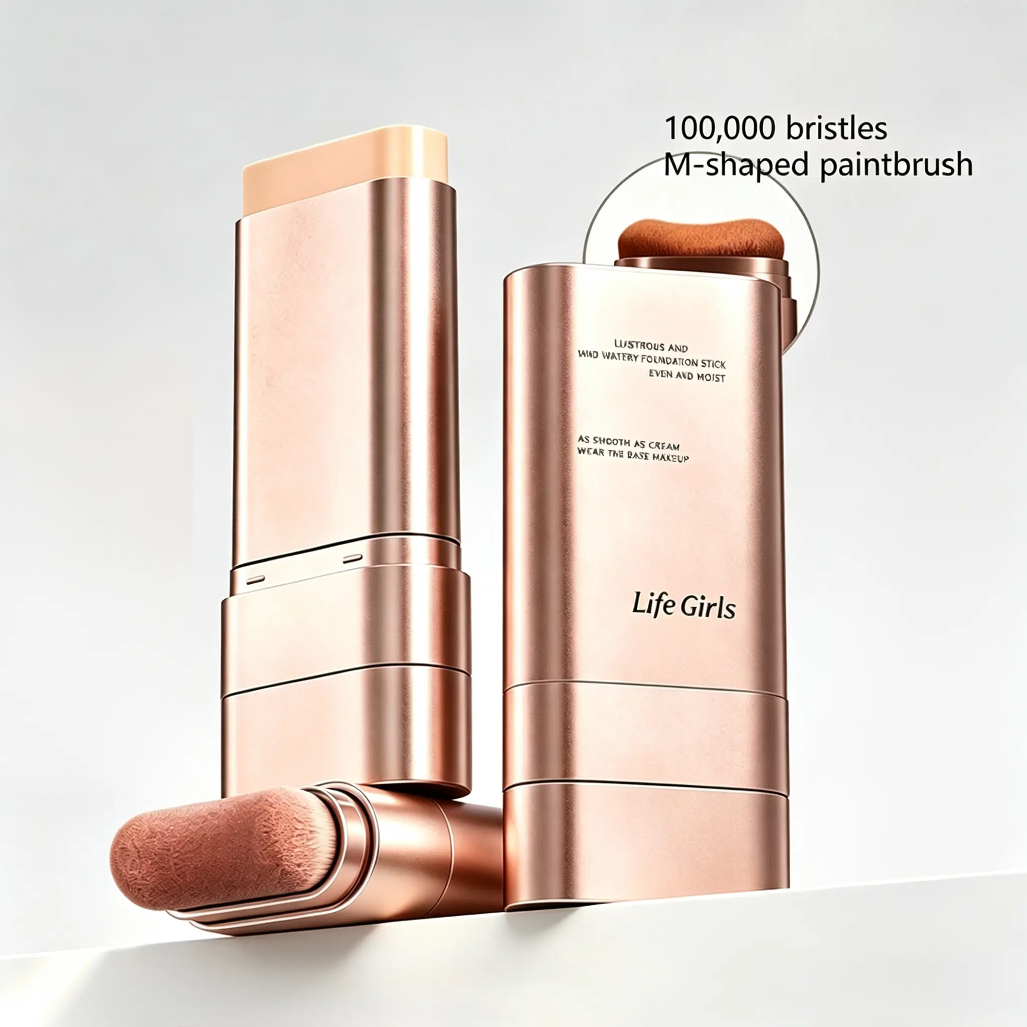 Dual-Ended Foundation Stick - Multi-Purpose Makeup for Full Cover Concealing, Contouring, Brightening & Even Skin Tone, Smooth Finish, Integrated Design for Simplified Makeup Bags, Suitable for Most Types of Beauty Enthusiasts