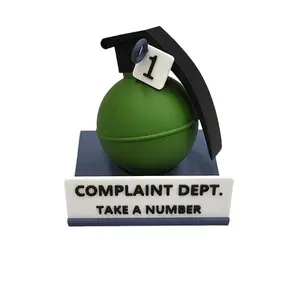 Complaint Dept Desk Sign – Take a Number (Funny Grenade Gag Gift)