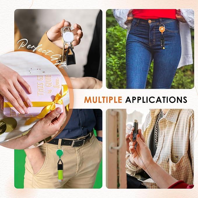 Tier's Haven 6 Pcs Retractable Lighter Leash, Keychain Lighter Holder with Clip Classic Lighters Cover Single Clip for Convenience Multicolor Lighters Strap