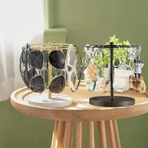 Sunglasses Organizer, 1 Count Glasses Holder Stand, Sunglass Storage Display, Eyeglasses Rack for Up to 12 Pairs, Table Dresser Desk Countertop, Classic Storage Shelf