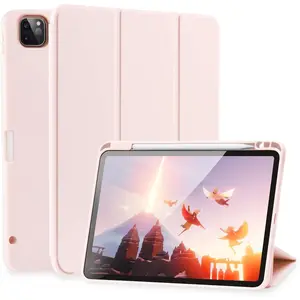 Case for iPad Pro 11 Inch 4th/3rd/2nd Generation 2022/2021/2020 with Pencil Holder [Support iPad 2nd Pencil ] Slim Trifold Stand  Protective Cover, Auto Wake/Sleep(Light )