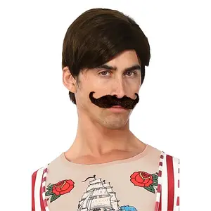 Men's Strongman Wig and Mustache