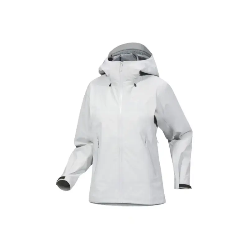 Gray outdoor windproof, waterproof and breathable women's outdoor jacket for mountain climbing, high-end jacket