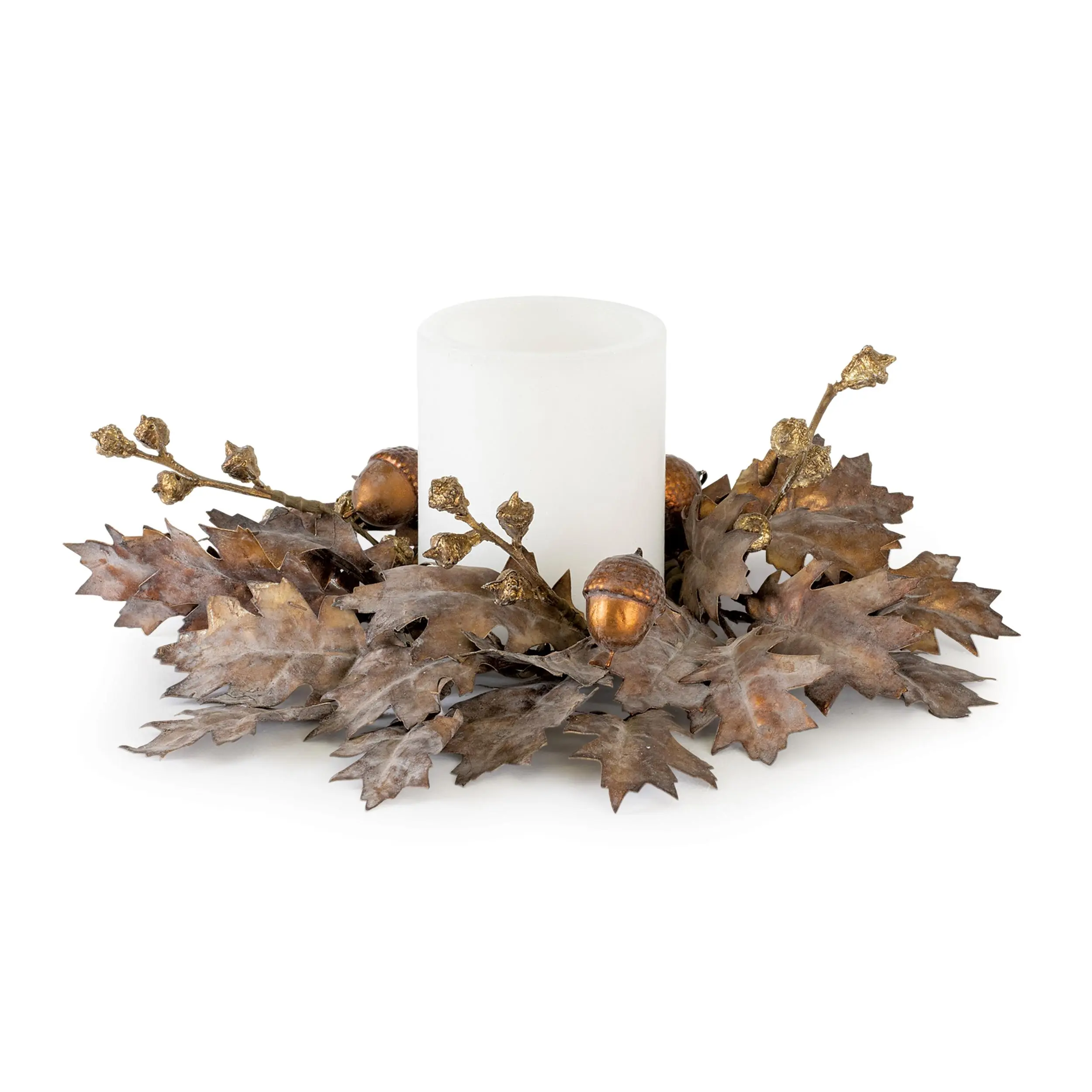 Oak Leaf Fall Candle Ring 14"D
