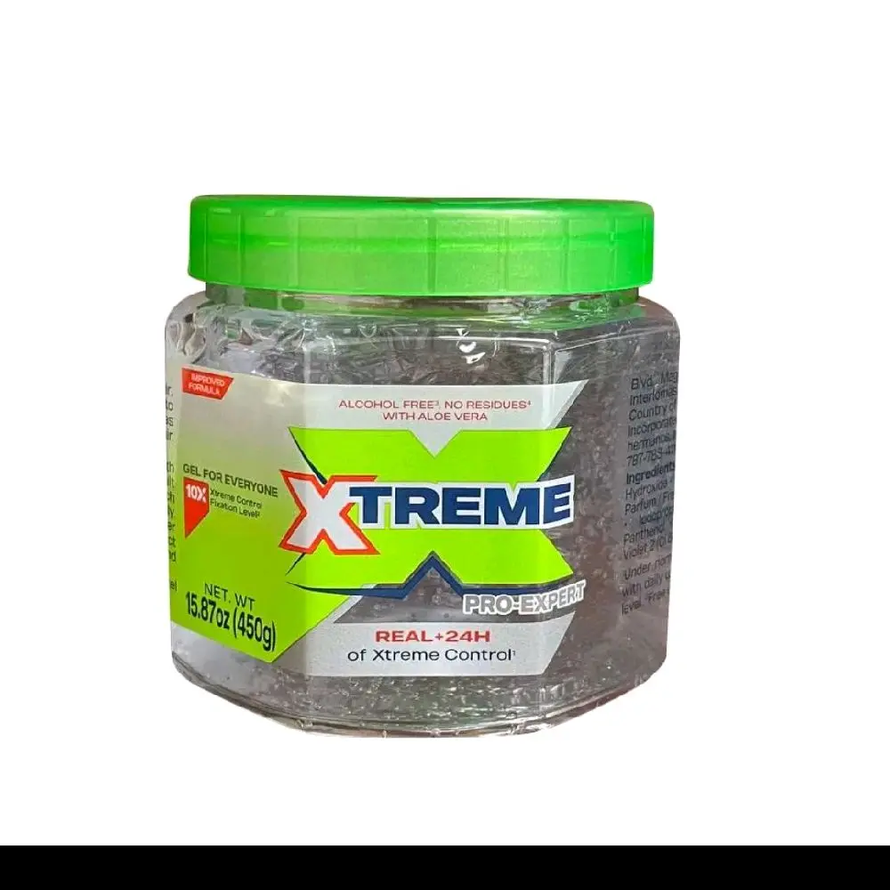 XTREME Pro-Expert Styling Gel, 15.87 oz (450g) Alcohol-Free Haircare with Aloe Vera & Panthenol, Extra Hold, UV Protection, Smooth Finish