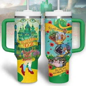 Retro The Wizard of Oz Movies 40oz/ 20oz Tumbler With Handle, 90s Retro Movies, Gifts