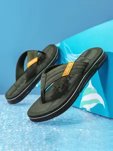 Men's Colorblock Letter Print PU Leather Slides, Casual Comfortable Non-slip Slippers for Indoor Outdoor Wear, Footwear for Beach, Soft Comfy Home Slippers for Daily Wear, Boy