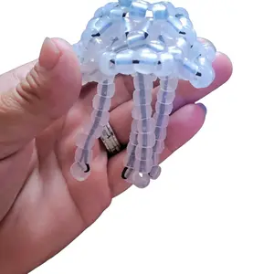 Kandi beaded UV reactive jelly fish