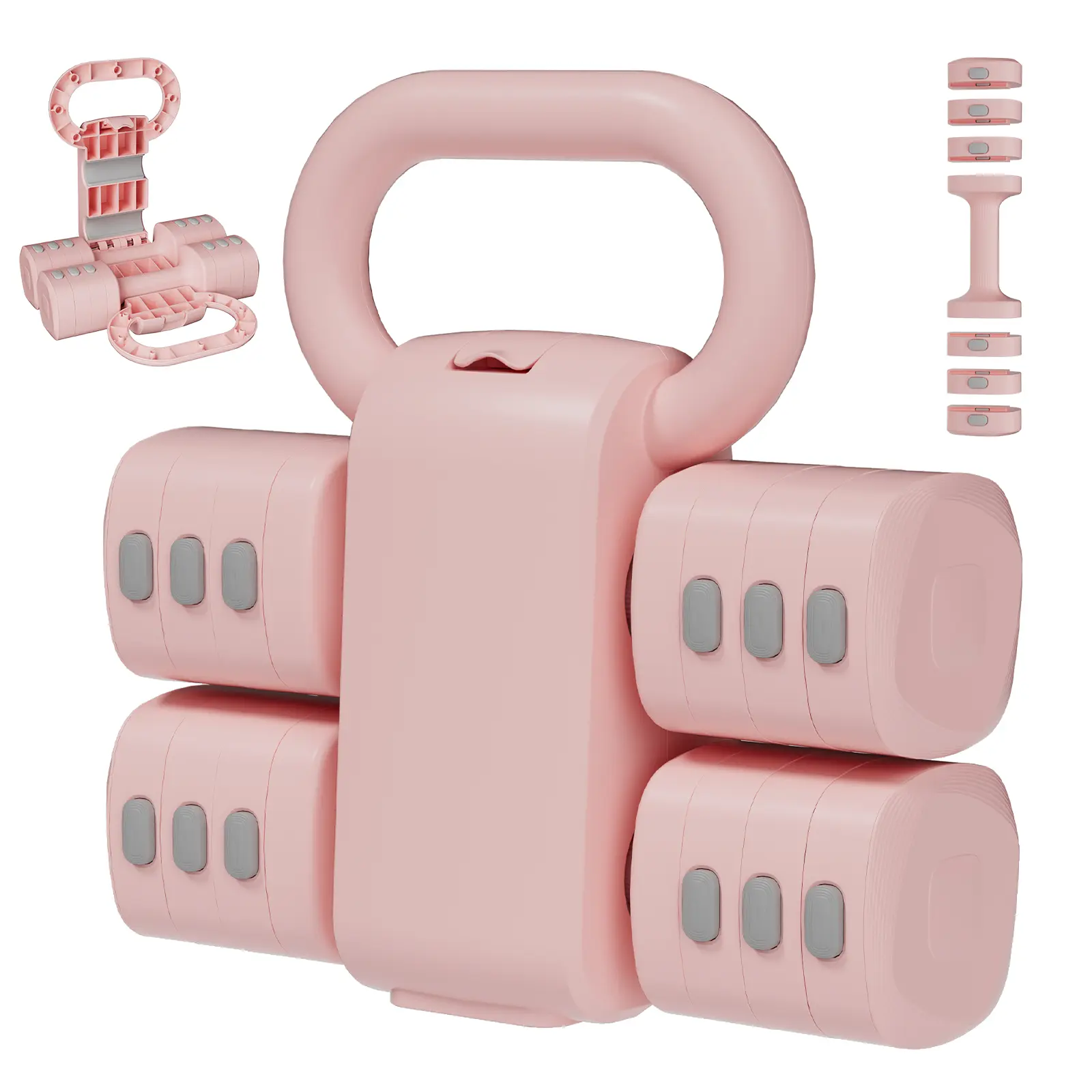 Adjustable Dumbbell Set , Adjustable Weight set, Anti-slip Handle, 4in 1 Free Weights Dumbbells Set for women at home, 22lb/11lb, for Home, Office, Gym Exercise Training