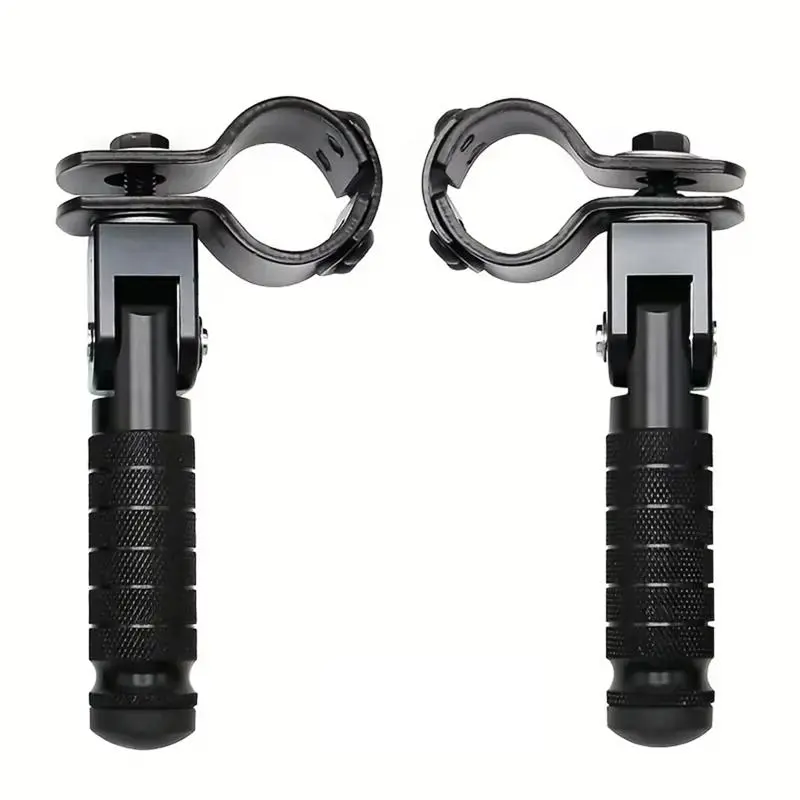 1 Pair CNC Aluminum Motorcycle Part Universal Pedals Folded Footrest Footpeg Motorcycles Mopeds Karts Scooters Bicycle A