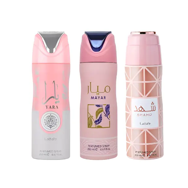 (3pc Deo Bundle Pack) Yara, Mayar + Shahd Perfumed Body Spray Deodorant by Lattafa, 200ml