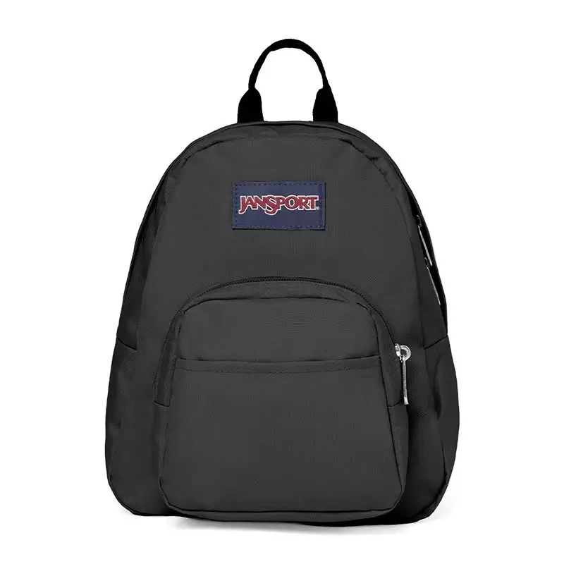 JanSport Mini Backpack for Girls Casual Daypack with Adjustable Shoulder Straps, 10.2L Small Lightweight Book Carrier for Daily Travel & Campus Use, Recycled Fabric, Front Pocket, Letter Patch & Zipper Pull