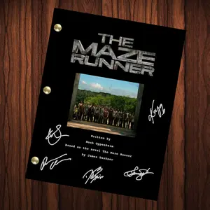 The Maze Runner Signed Autographed Script Full Screenplay Full Script Reprint Dylan O'Brien Kaya Scodelario