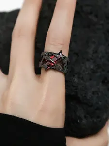 Dark Souls Scholar Ring Vintage Bold Couple Rings, Unisex Open Design, Fashionable Ethnic Pattern, Daily Wear Music Festival Jewelry