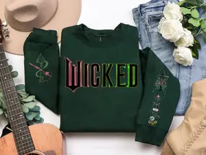Elphaba's Glasses Shirt: Pink & Green 'Wicked' Musical Pullover Tee
