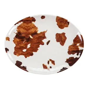 Elsa Cowhide Melamine Serving Platter