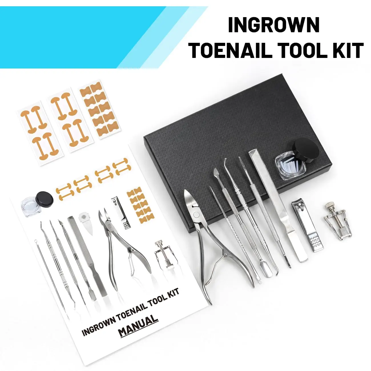 2026 Upgraded Stainless Steel Surgery-Grade Ingrown Toenail Removal & Corrector Kit, Pedicure Treatment Tool (Beauty & Personal Care Nail Care Kit)