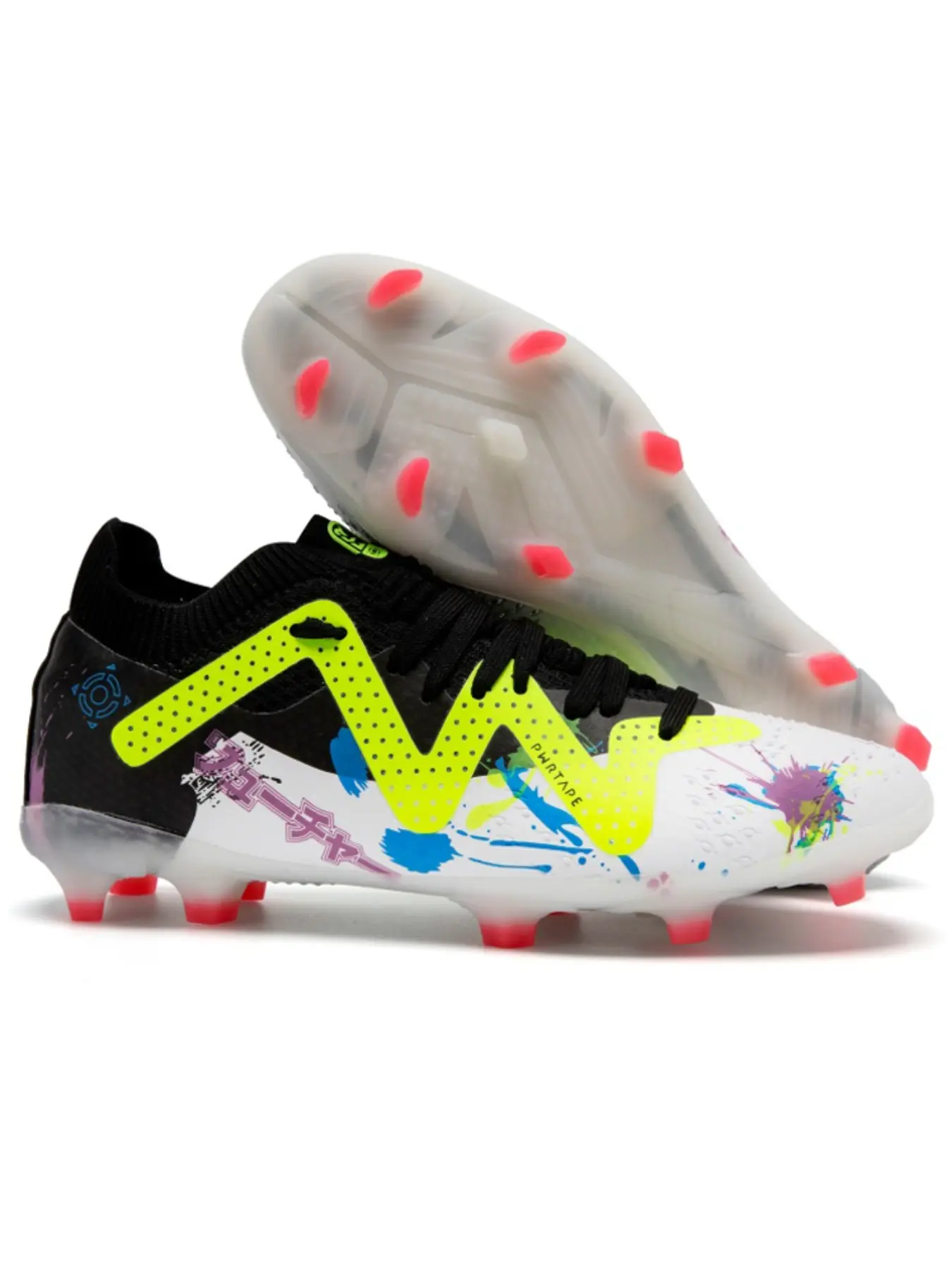 High-Quality Football Shoes for Men and Women, Anti-Slip Durable PU Leather, Patterned Rubber Sole, Ideal for Mud and Short Grass Fields