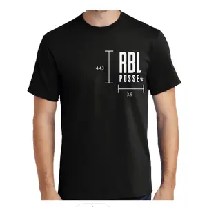 RBL Posse Logo Tee - Fitted Medium Casual Shirt with Crew Neck, Short Sleeves and Soft Fabric for Men