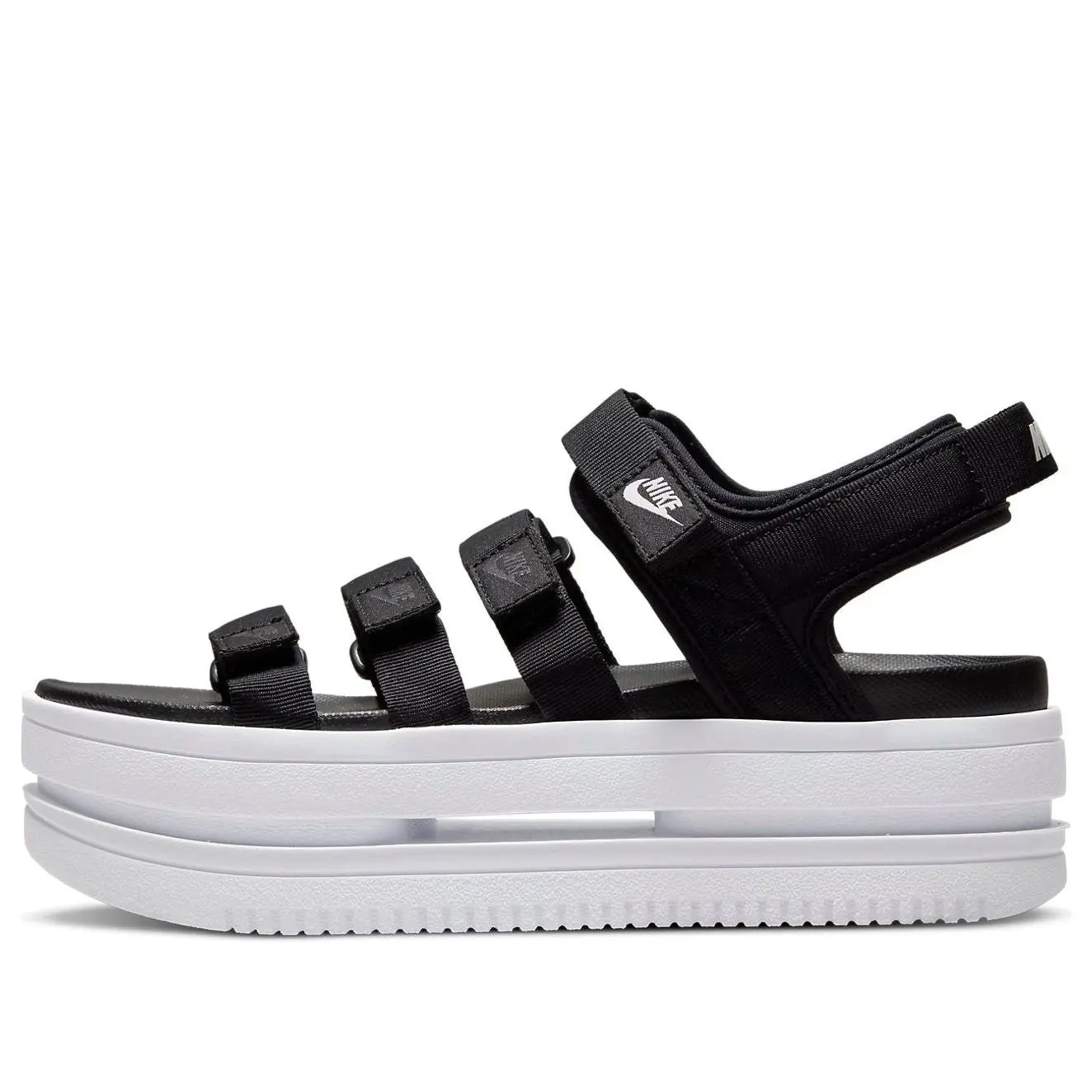 Women's  Nike Icon Classic 'Black White' DH0224-001 Sandals Sneaker Sports Trainer