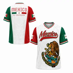 2026 Mexico 3D Soccer Jersey, Eagle Crest Aztec Pattern, Tricolor Fan Shirt, Gift for Soccer Lover and Player, Game Day Outfit