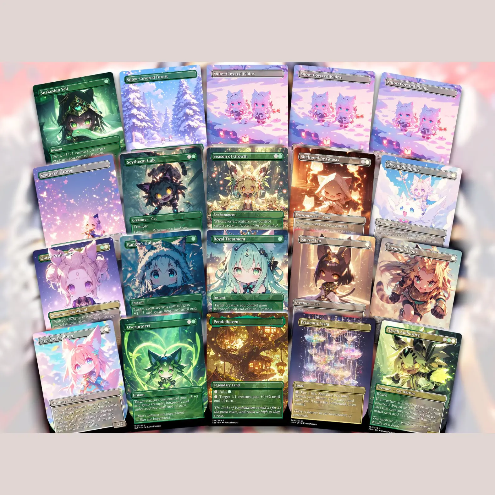 Chibi Catgirl MTG Deck - Arahbo EDH | Competitive Roar of the World | 100+  Premium Custom Cards - TikTok Shop