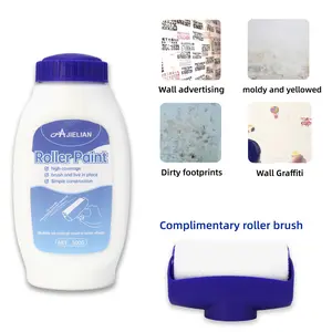 Water-Based Latex Paint 500g High Coverage Odourless Quick Drying Roller Paint for Wall Repair Refinishing DIY Home Improvement