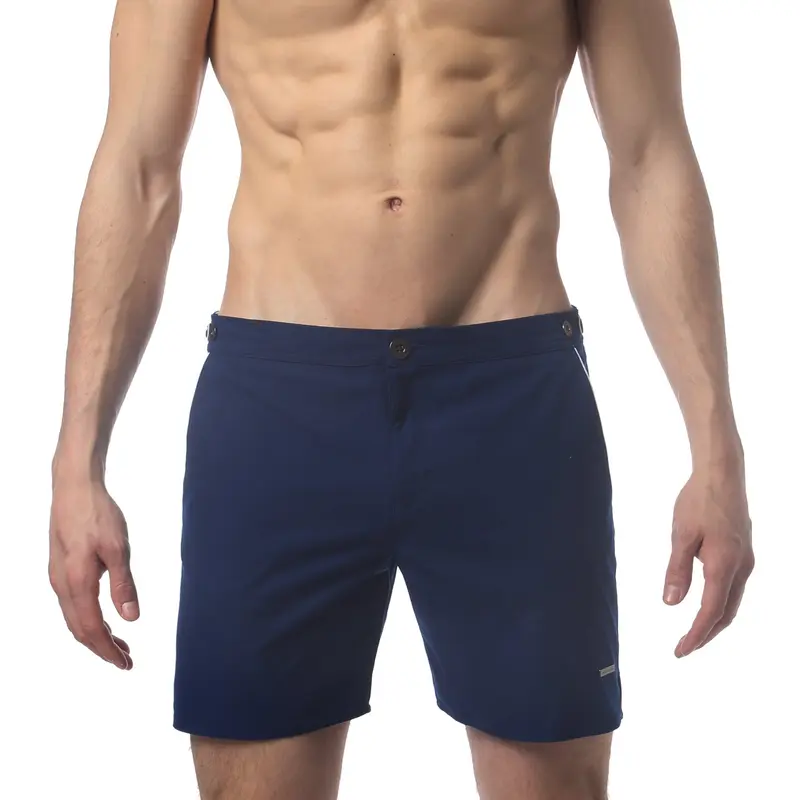 Parke & Ronen Navy 6" Catalonia Solid Stretch Swim Short