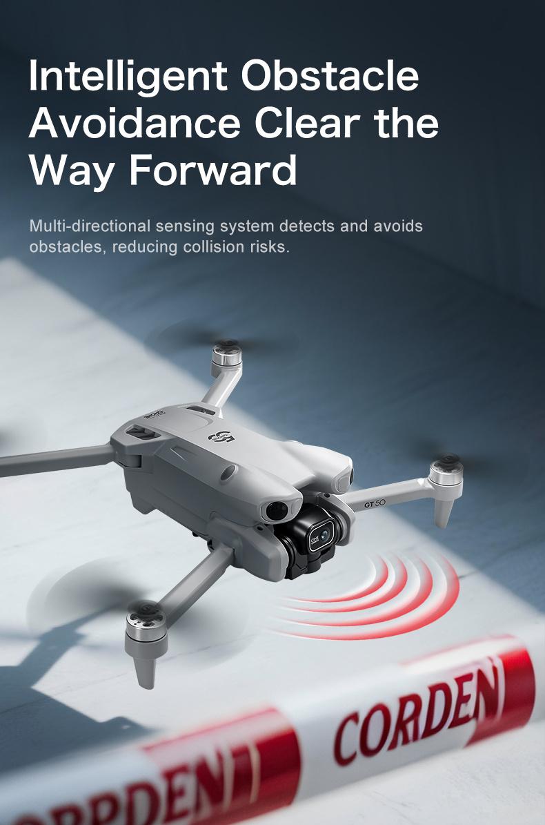 Drone MAX Upgraded 8K Dual-Camera Drone with Obstacle Avoidance, Brushless Motor, Dual Batteries, 5.6" HD Screen Remote, Foldable Design, Night Flight Ready for Adults & Beginners