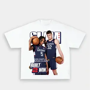 Stephon Castle Donovan Clingan Cover SLAM  Tee, Uconn Baseketball Shirt, Team Sport Tee