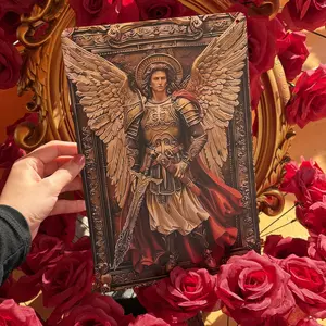 Archangel Michael Metal Signs Tin Signs Metal Signs Vintage Metal Poster Vintage Metal Signs Ideal for Home Office School Restaurant Garage Cafe Bar Door Courtyard Street Wall Decor for Christmas Holiday Gifts 8"X12"